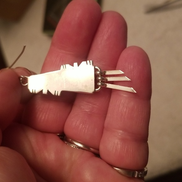 Genuine Spiny Oyster, Onyx, Turquoise and Sterling Silver Earrings. - Picture 3 of 4